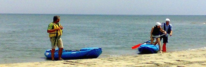 canoeing to the beach - Pinios River Mount Olympus