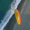 Paragliding over the beach